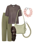SHOPPING BAG midi fern - silver
