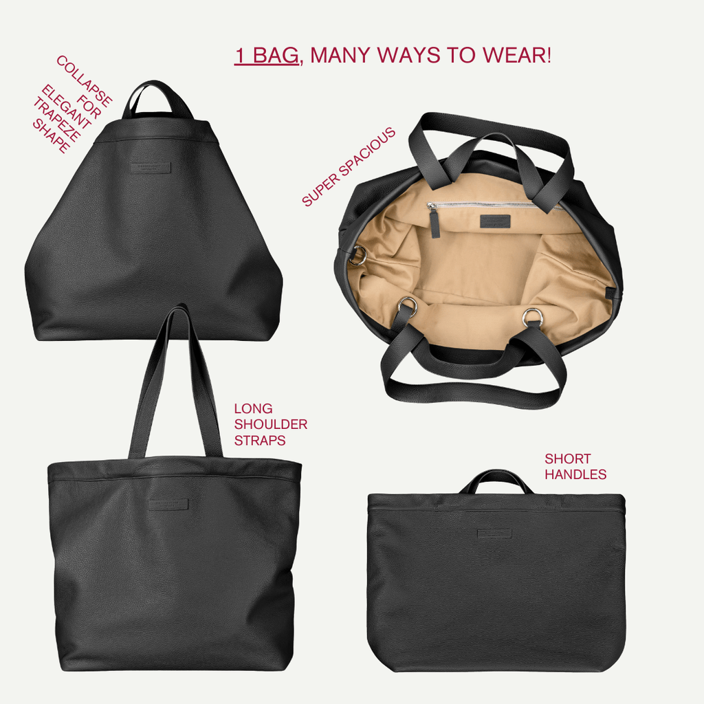 1 // TOTE BAG soft - black - TIEFENBACHER LEHMANN