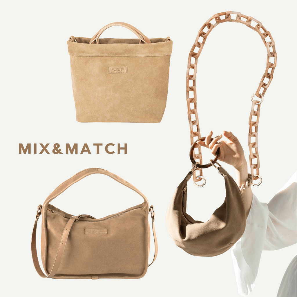 3 // ACRYL BRACELET oder CHAIN - Firenze petit marble sand - TIEFENBACHER LEHMANN