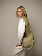 SHOPPING BAG midi vert - light gold