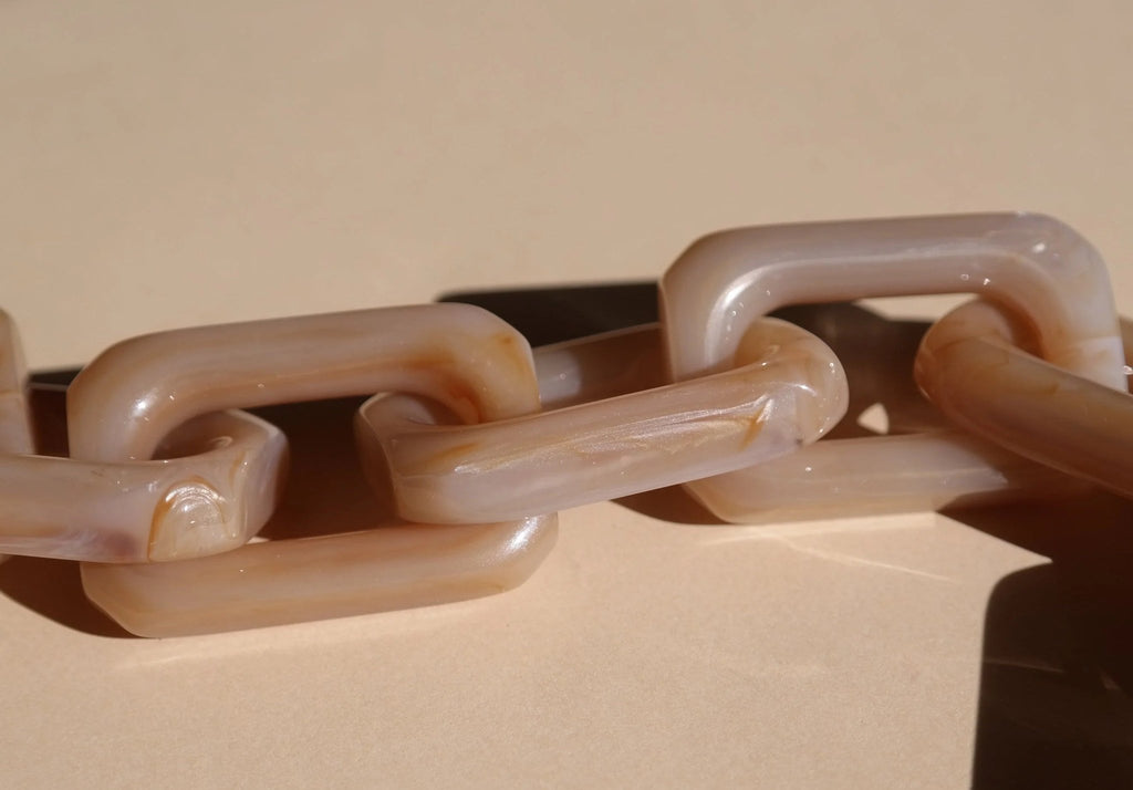 ACRYL BRACELET - Firenze petit marble sand - TIEFENBACHER LEHMANN