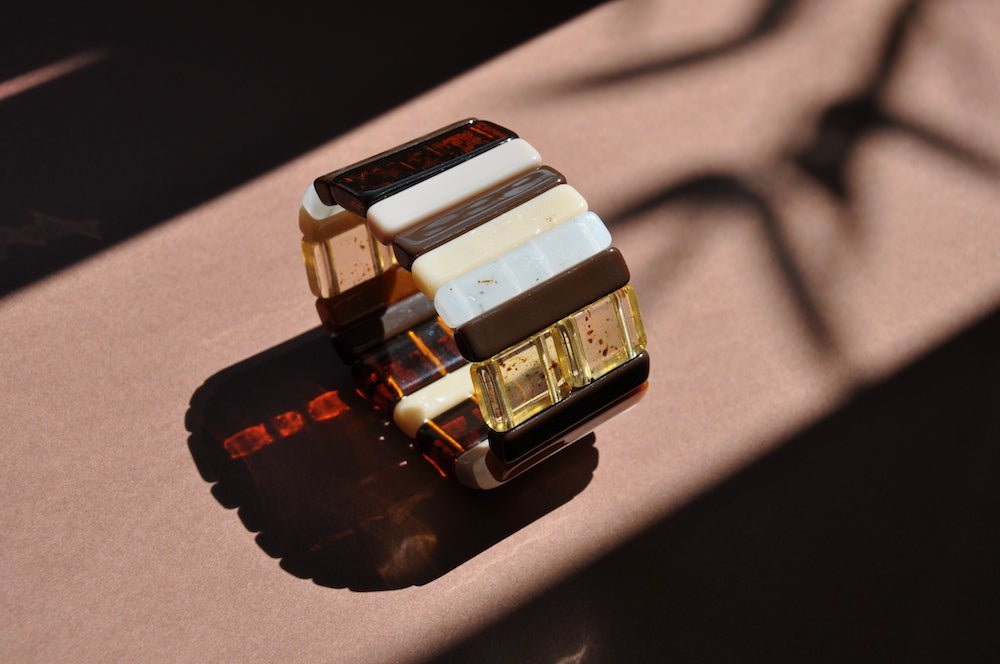 ACRYL BRACELET - Sticks chocolate - TIEFENBACHER LEHMANN