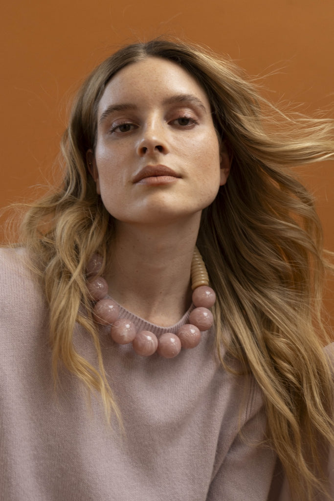 ACRYL NECKLACE - Vicenza rose - TIEFENBACHER LEHMANN