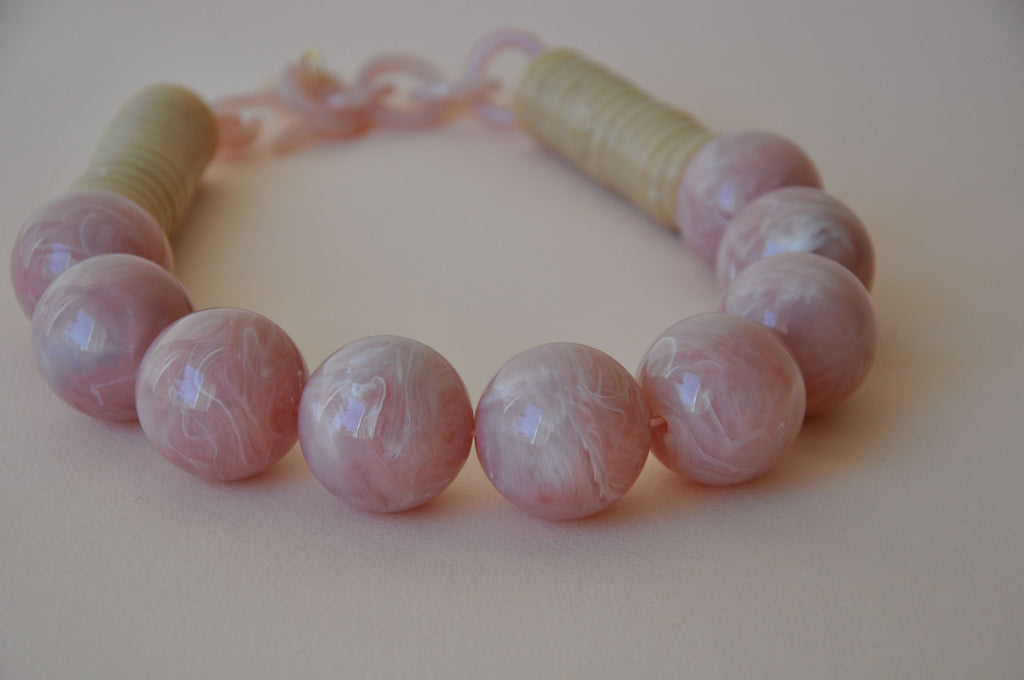 ACRYL NECKLACE - Vicenza rose - TIEFENBACHER LEHMANN