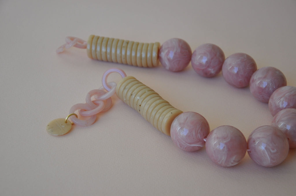 ACRYL NECKLACE - Vicenza rose - TIEFENBACHER LEHMANN