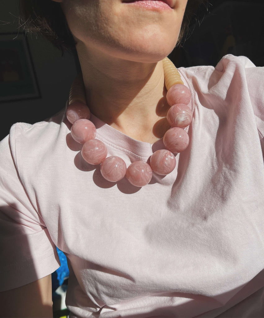 ACRYL NECKLACE - Vicenza rose - TIEFENBACHER LEHMANN