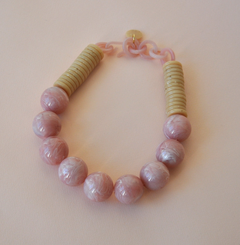 ACRYL NECKLACE - Vicenza rose - TIEFENBACHER LEHMANN