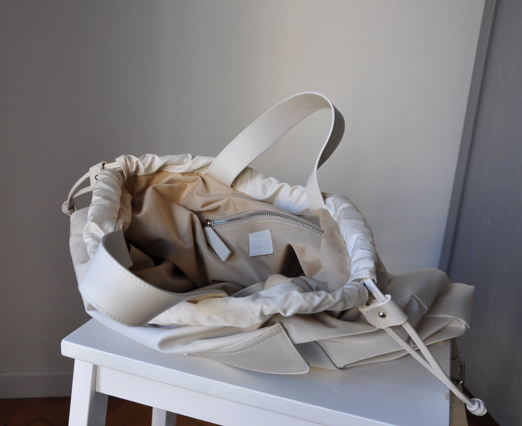 BACKPACK BAG nylon cream - TIEFENBACHER LEHMANN