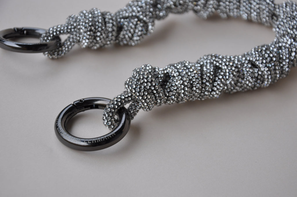BAG CHAIN - Cannes black silver - TIEFENBACHER LEHMANN
