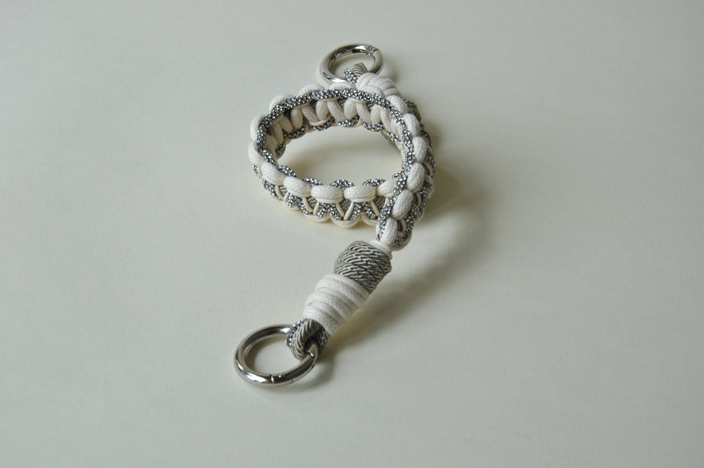 BAG CHAIN - Cannes cream - bag strap with carabiner - TIEFENBACHER LEHMANN