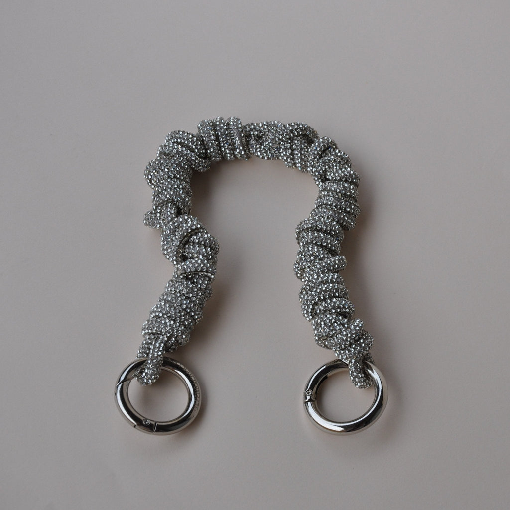 BAG CHAIN - Cannes white silver - full length view - TIEFENBACHER LEHMANN