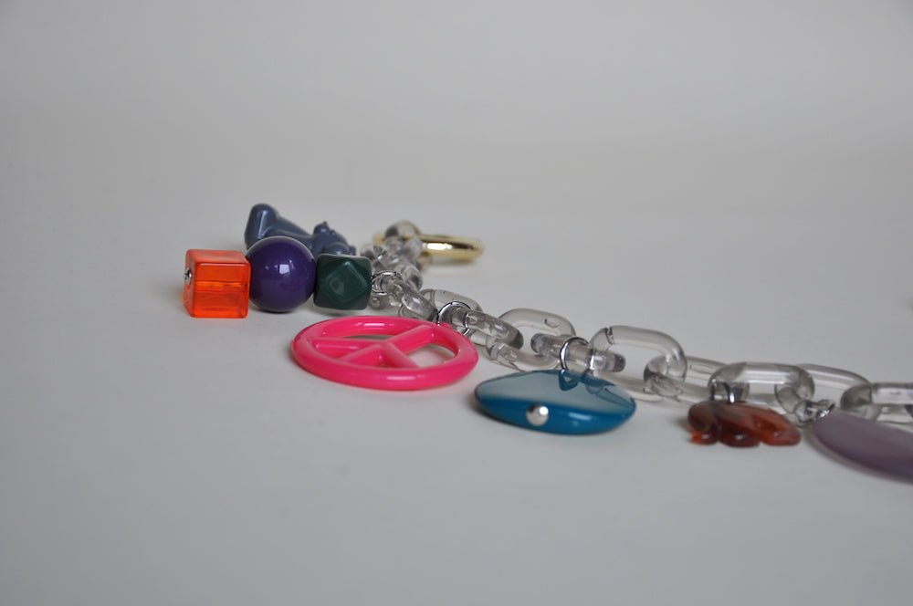 BAG CHAIN - Milano charms long - colourful design - TIEFENBACHER LEHMANN