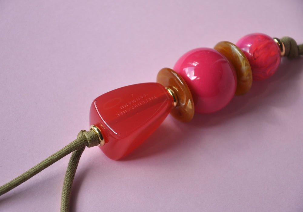 BAG CHARM - Venezia pink - close up - choose your hardware - TIEFENBACHER LEHMANN