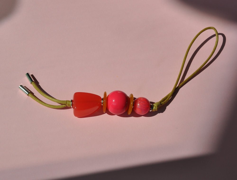 BAG CHARM - Venezia pink - colourful bag charm & key chain with carabiner - TIEFENBACHER LEHMANN