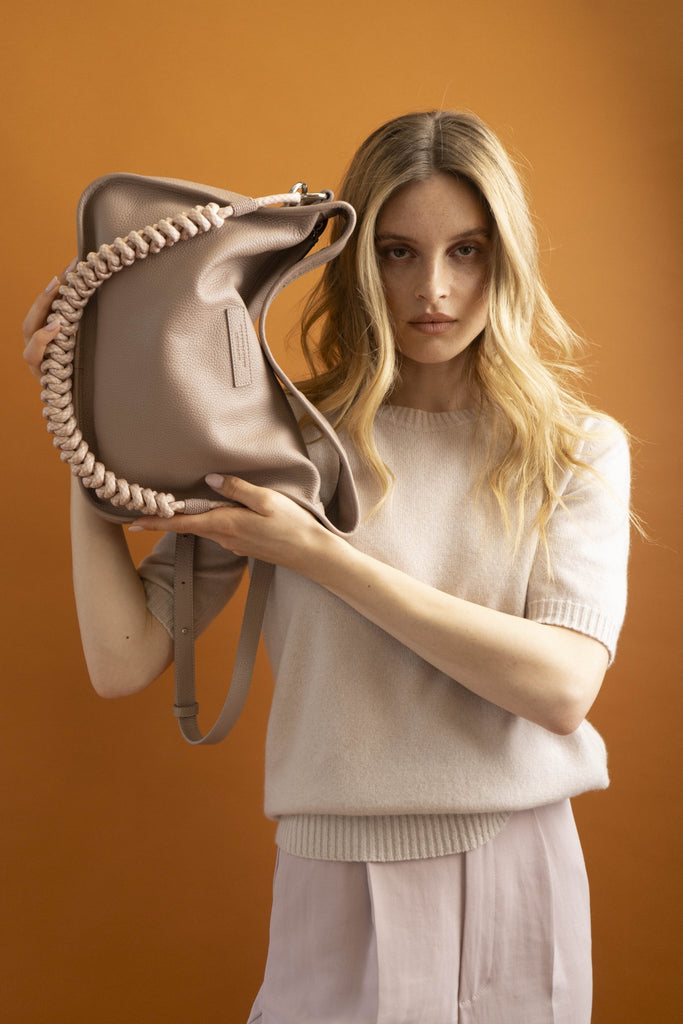 BAG STRAP - Amsterdam rosewood short - BRIOCHE BAG maxi poudre - TIEFENBACHER LEHMANN