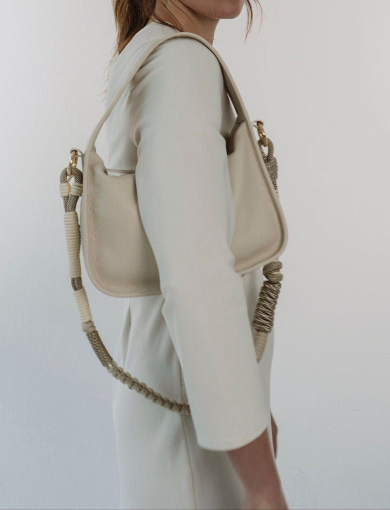 BAG STRAP - Barcelona cream flexi - adjustable in length - TIEFENBACHER LEHMANN