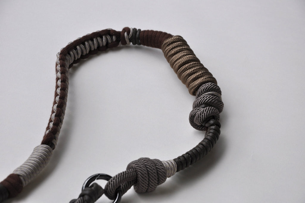 BAG STRAP - Barcelona fango flexi - braided nylon & cotton - choose your hardware - TIEFENBACHER LEHMANN