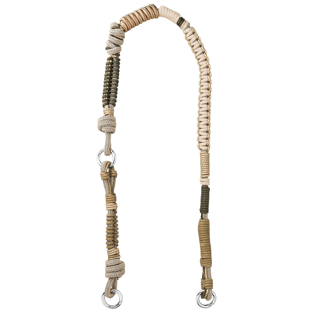 BAG STRAP - Barcelona fern flexi - braided nylon & cotton full length view - choose your hardware - TIEFENBACHER LEHMANN