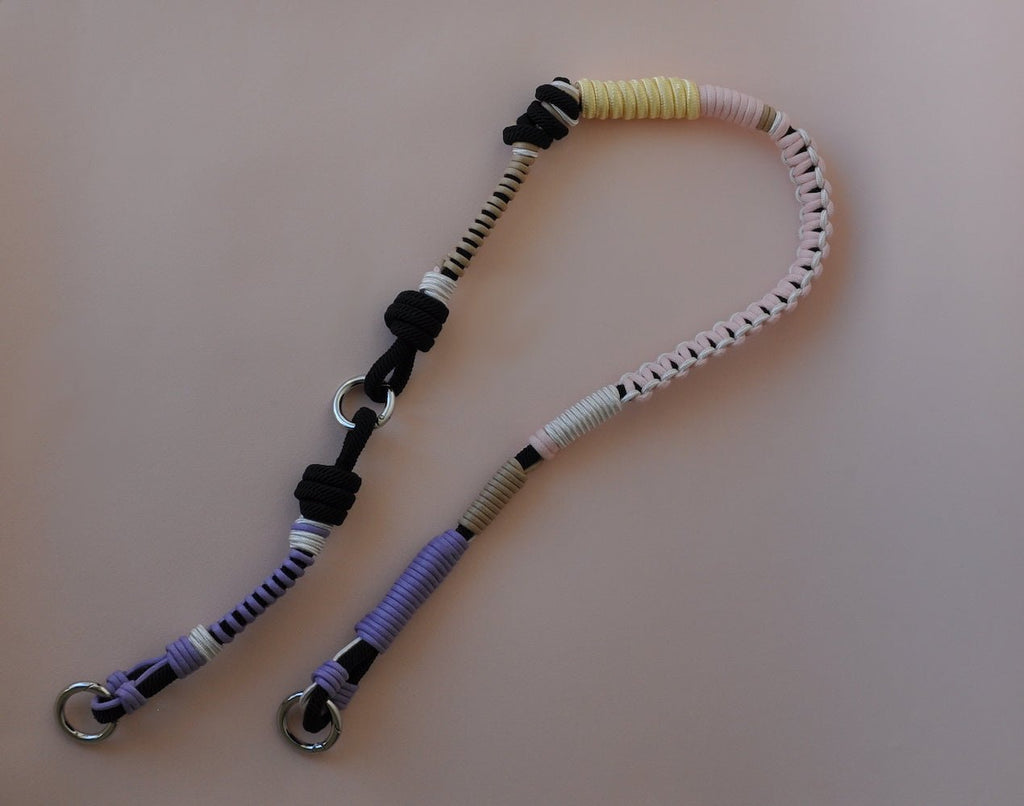 BAG STRAP - Barcelona pastel multicolour flexi - adjustable in length - full length view – TIEFENBACHER LEHMANN