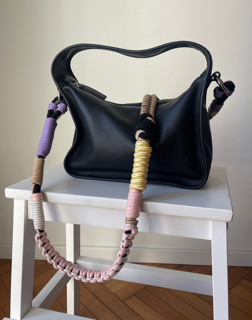 BAG STRAP - Barcelona pastel multicolour flexi - adjustable in length & colourful design - TIEFENBACHER LEHMANN