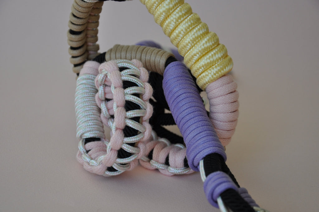 BAG STRAP - Barcelona pastel multicolour flexi - close up - choose your hardware - TIEFENBACHER LEHMANN