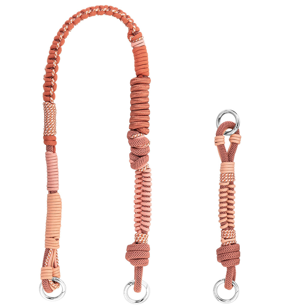 BAG STRAP - Barcelona sunset coral flexi - use micro strap also as key chain - TIEFENBACHER LEHMANN