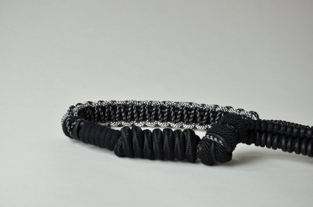 BAG STRAP - Cannes black flexi - close up - adjustable in length - TIEFENBACHER LEHMANN