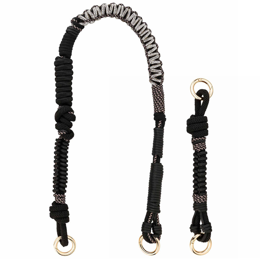 BAG STRAP - Cannes black flexi - use micro strap also as key chain - TIEFENBACHER LEHMANN