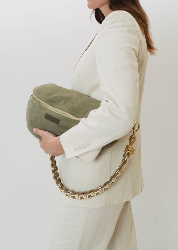BAG STRAP - Chicago taupe/sole short - HIP BAG maxi - TIEFENBACHER LEHMANN