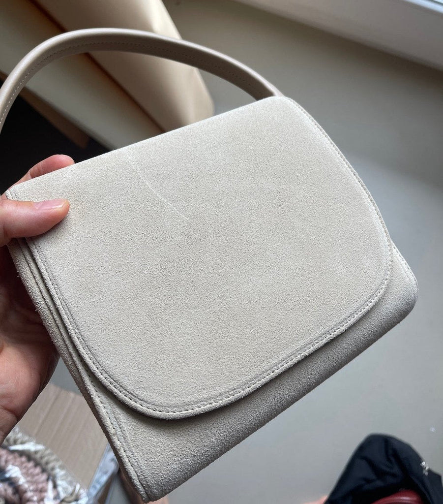 BOX BAG sand - silver SAMPLE PRICE - TIEFENBACHER LEHMANN