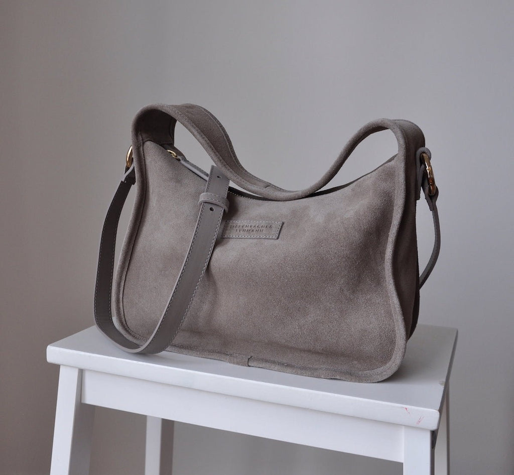 BRIOCHE BAG maxi moonbeam grey - light gold - TIEFENBACHER LEHMANN
