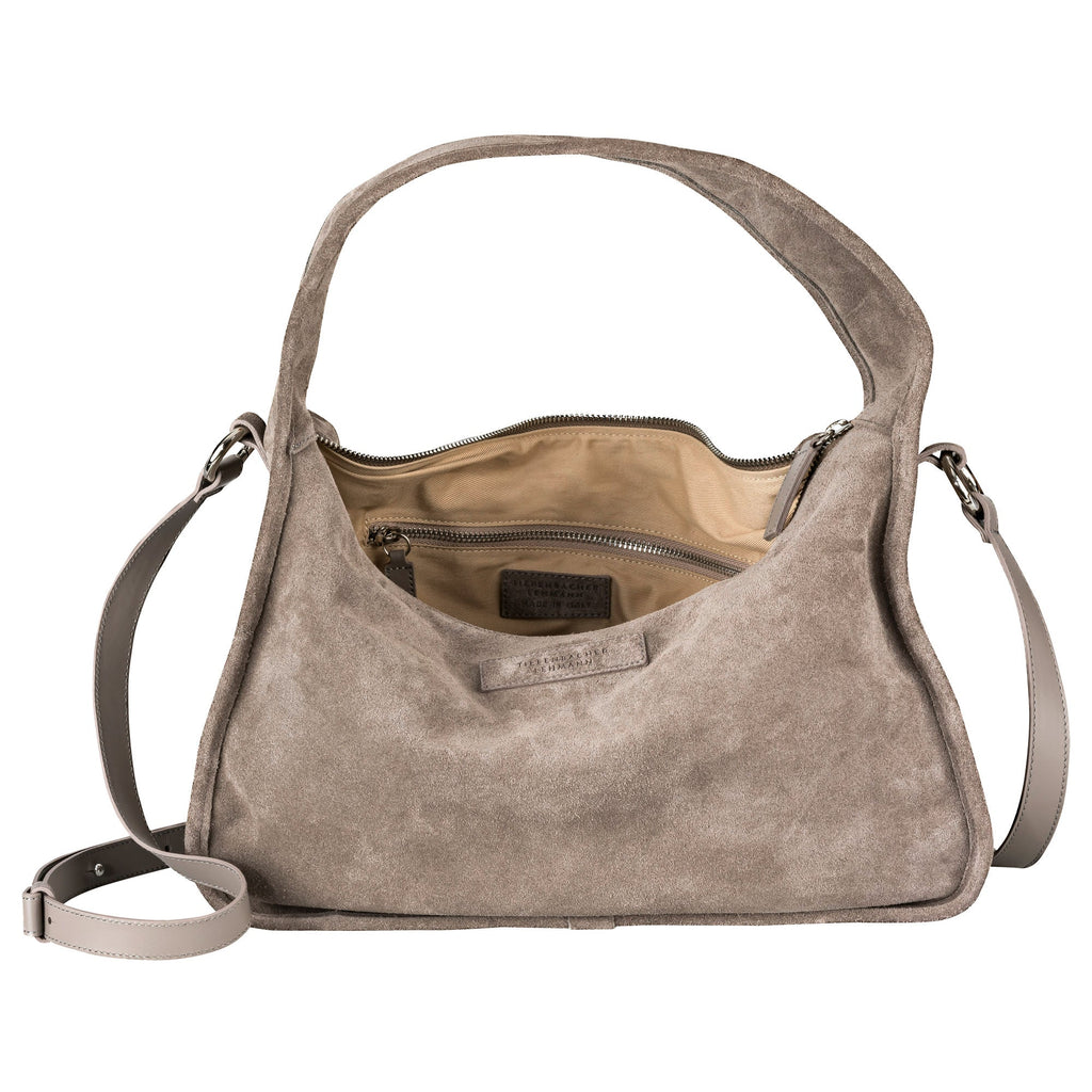 BRIOCHE BAG maxi moonbeam grey - silver - inner lining - TIEFENBACHER LEHMANN