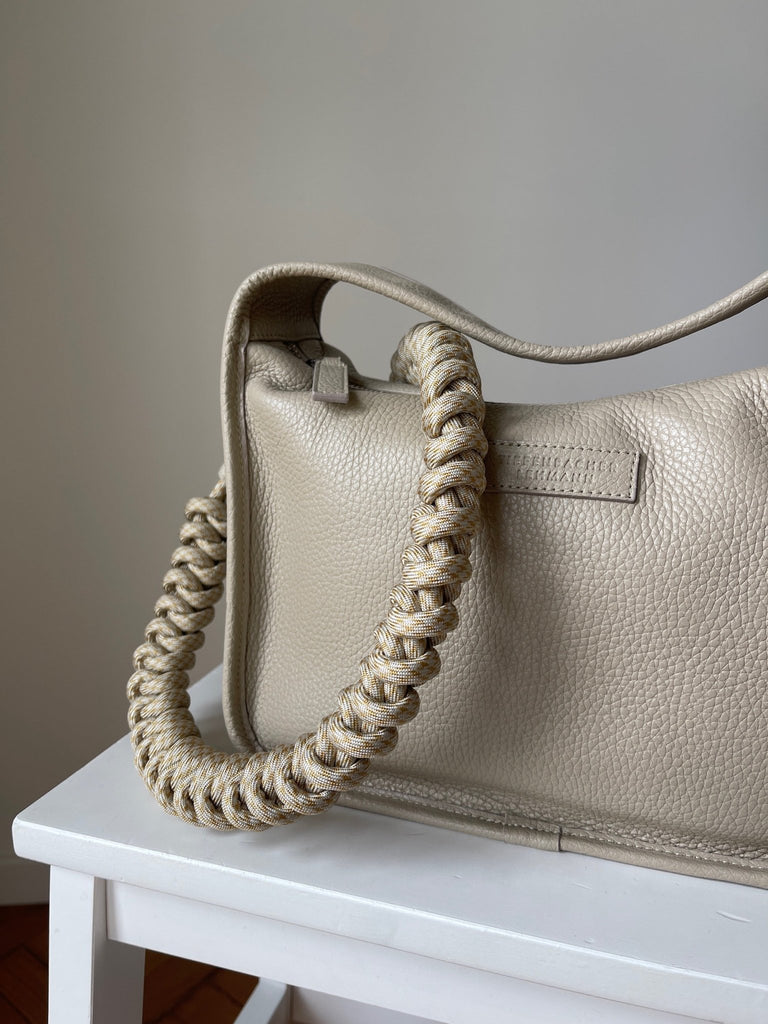 BRIOCHE BAG midi beige - silver - TIEFENBACHER LEHMANN
