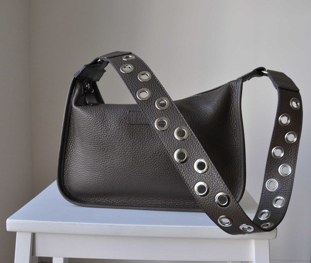 BRIOCHE BAG midi fango - silver - TIEFENBACHER LEHMANN