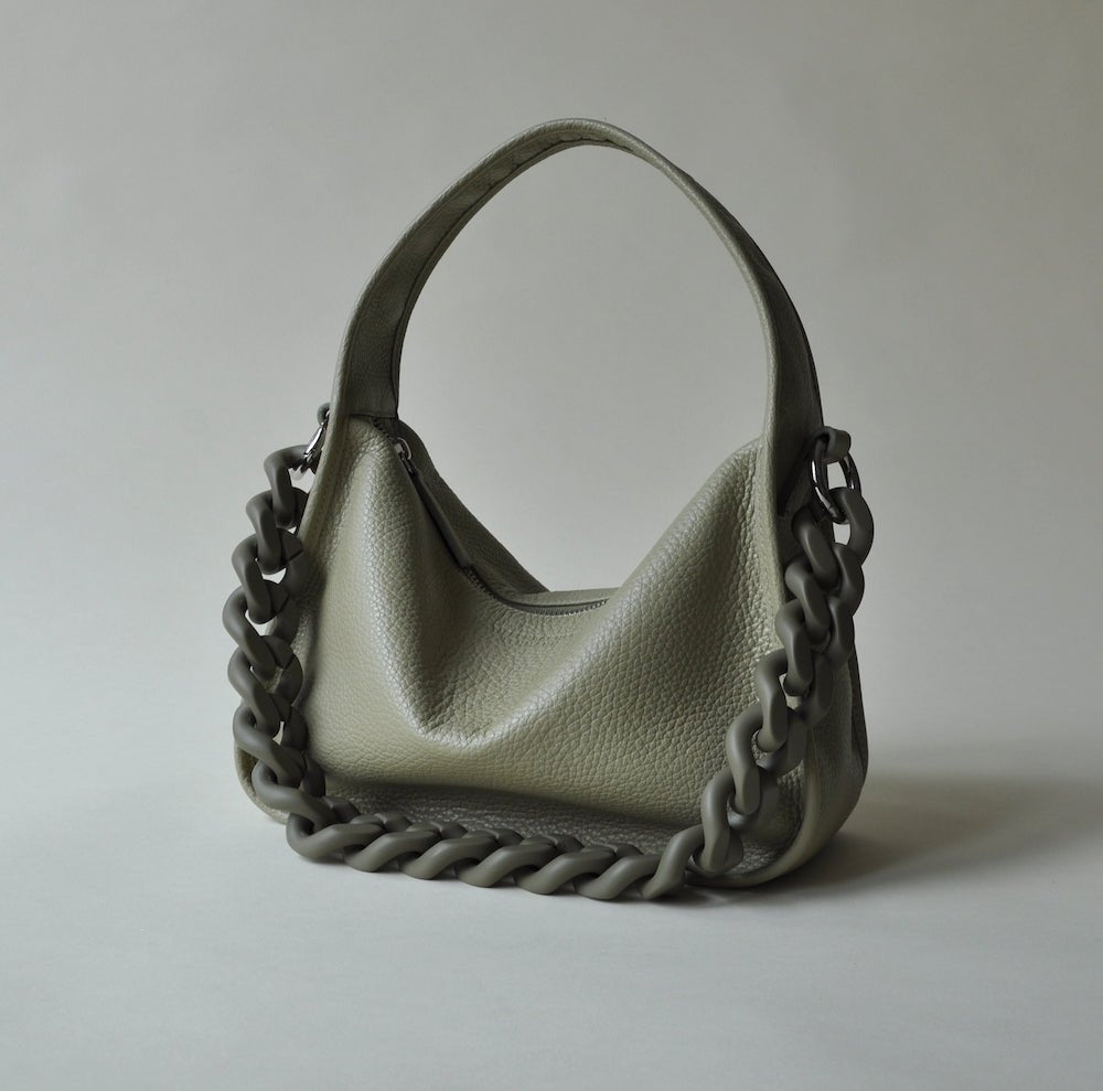 BRIOCHE BAG midi fern - silver - TIEFENBACHER LEHMANN