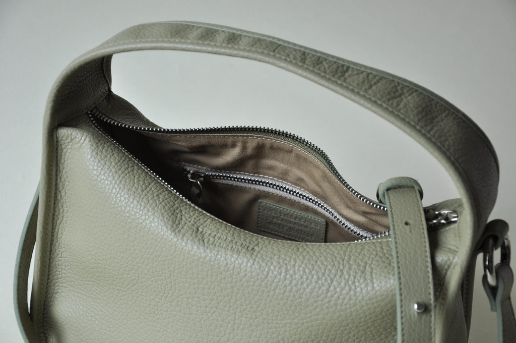 BRIOCHE BAG midi fern - silver - TIEFENBACHER LEHMANN