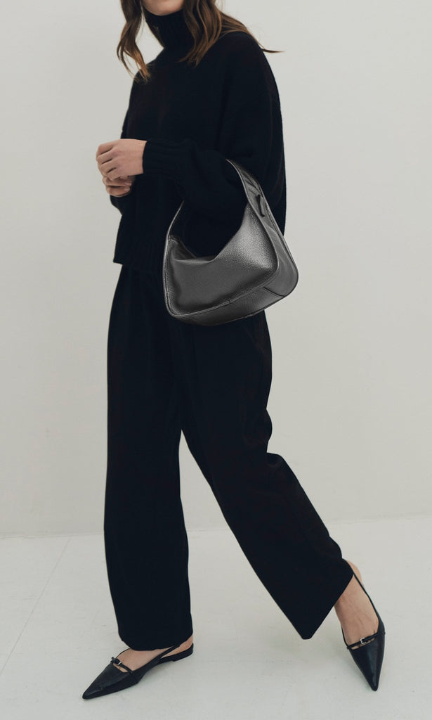 BRIOCHE BAG midi metallic grey - TIEFENBACHER LEHMANN