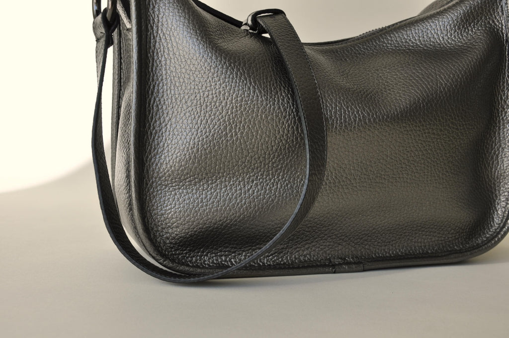 BRIOCHE BAG midi metallic grey - TIEFENBACHER LEHMANN