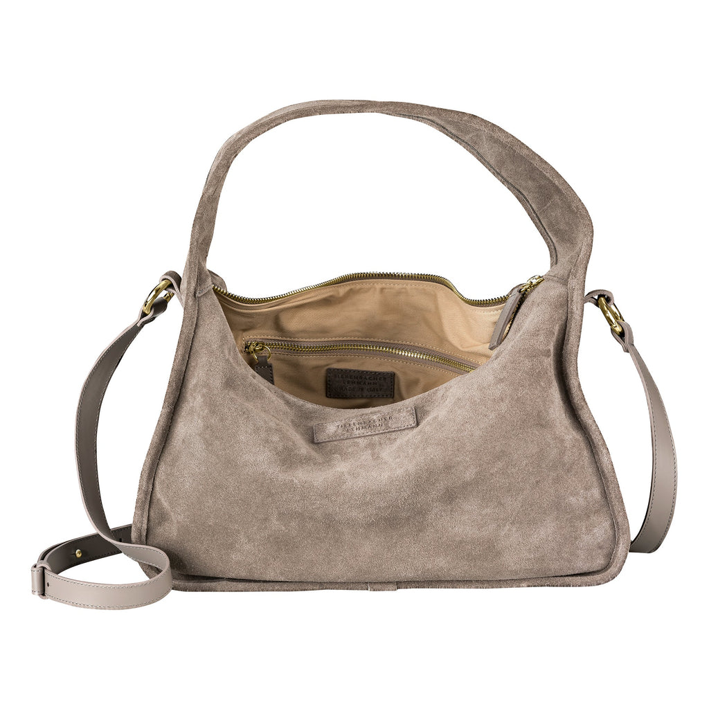 BRIOCHE BAG midi moonbeam grey - light gold - inner lining - TIEFENBACHER LEHMANN