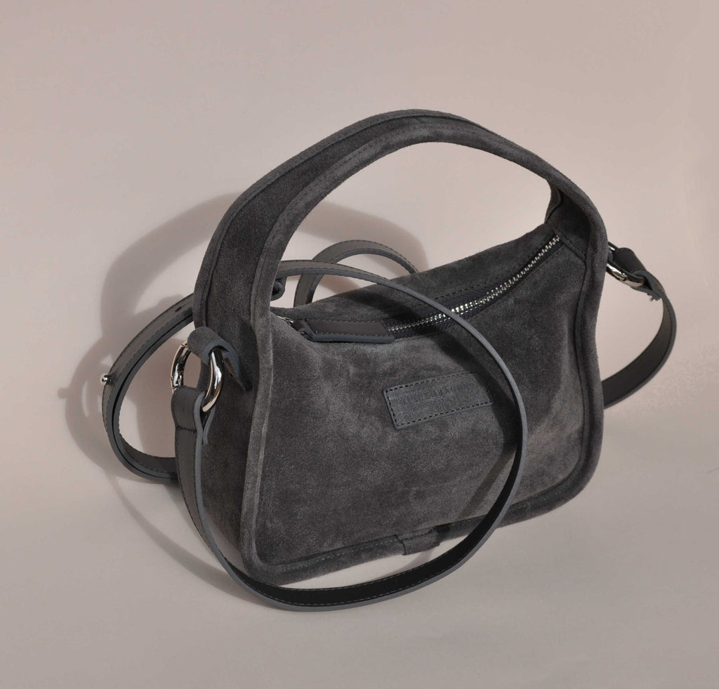 BRIOCHE BAG mini antracite - silver - TIEFENBACHER LEHMANN