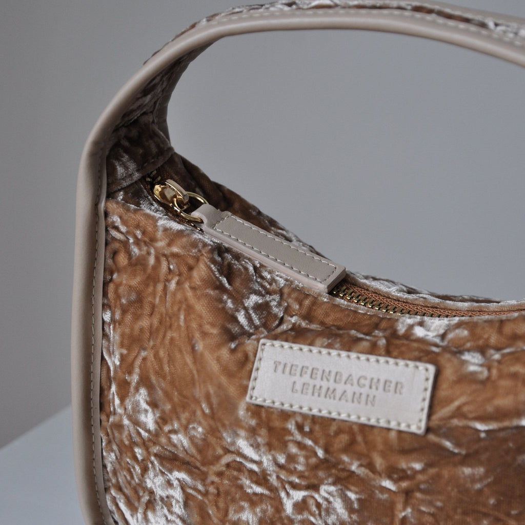 BRIOCHE BAG mini velvet sand - TIEFENBACHER LEHMANN
