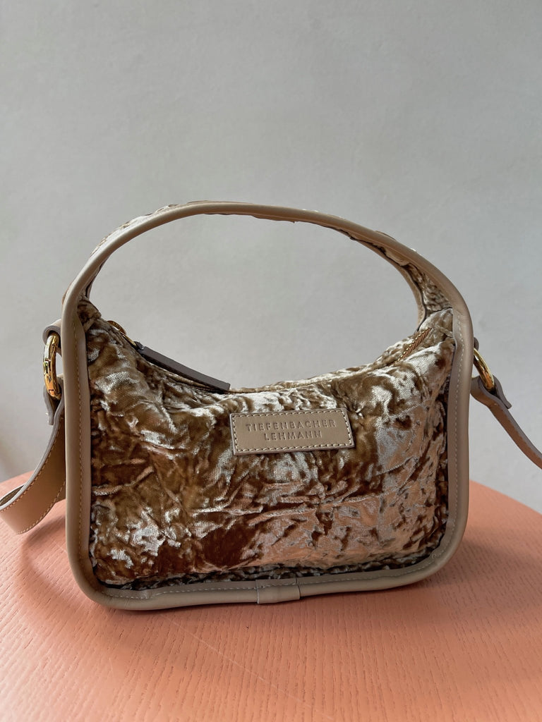 BRIOCHE BAG mini velvet sand - TIEFENBACHER LEHMANN