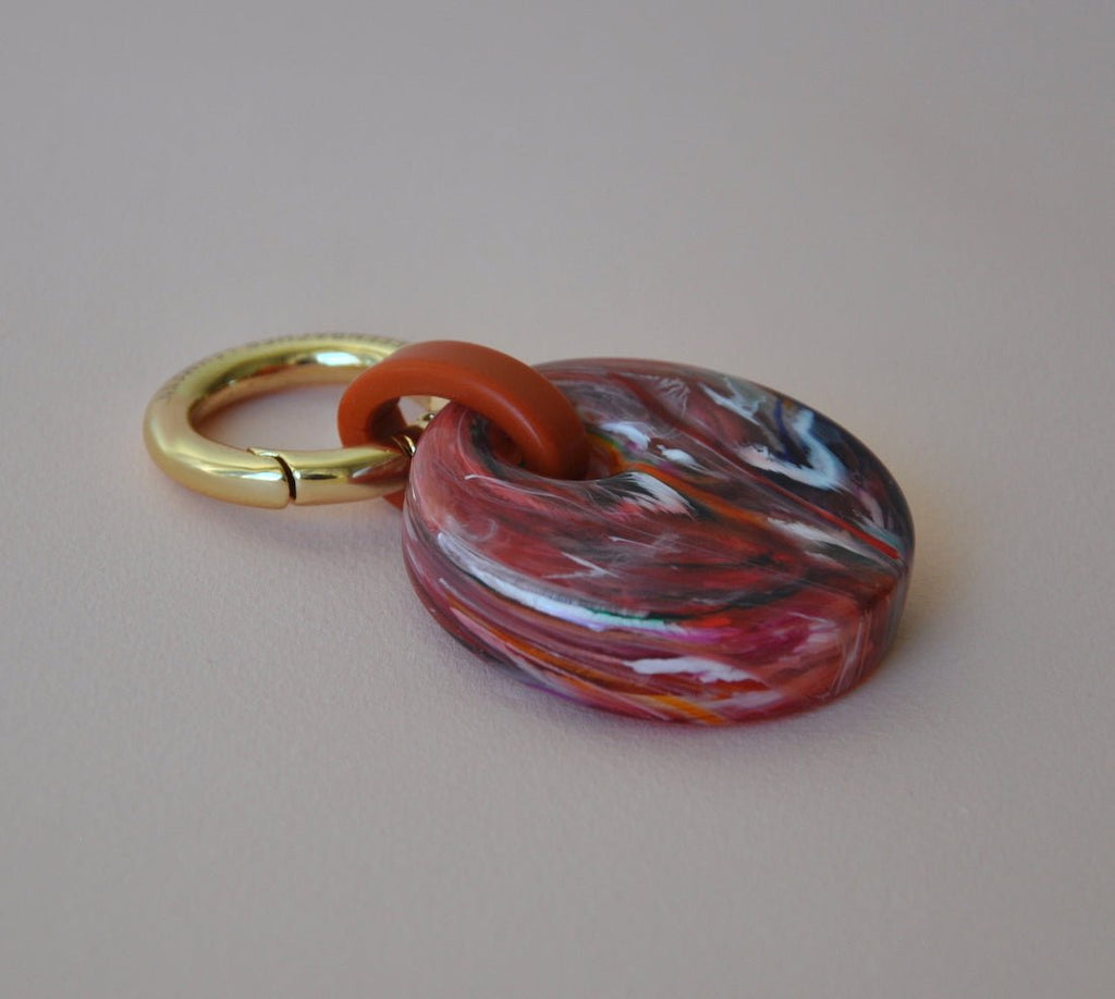 KEY RING & BAG CHARM - dot - colourful design - TIEFENBACHER LEHMANN