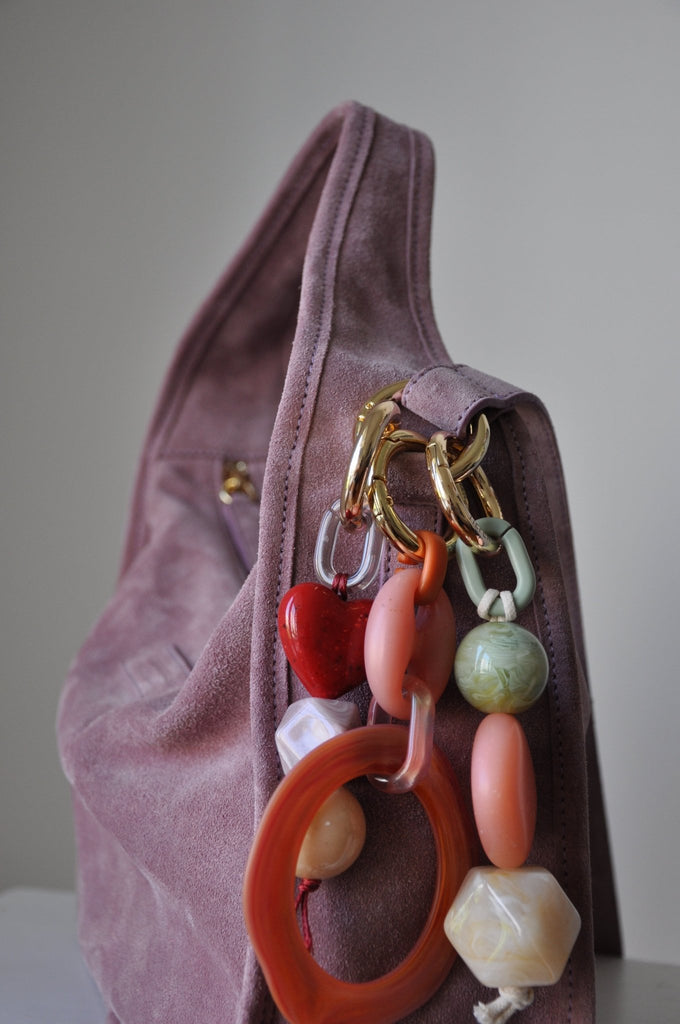 KEY RING & BAG CHARM - BRIOCHE BAG mini - close up -TIEFENBACHER LEHMANN