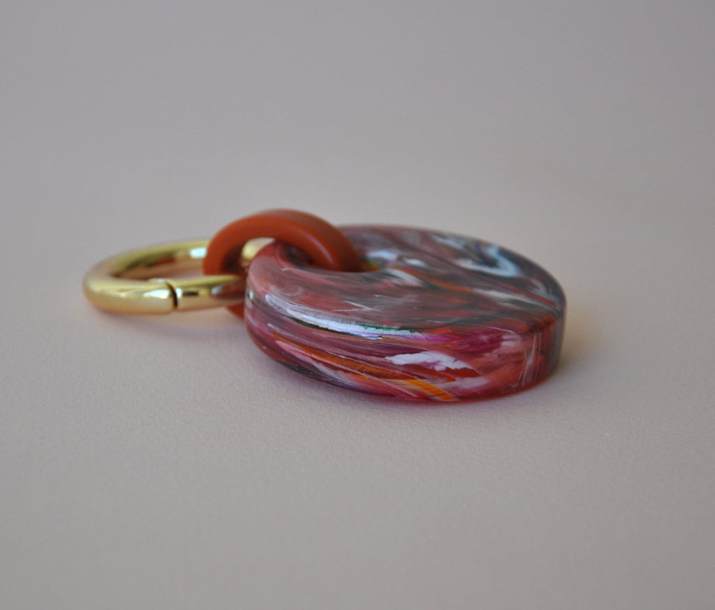 KEY RING & BAG CHARM - dot - close up - TIEFENBACHER LEHMANN