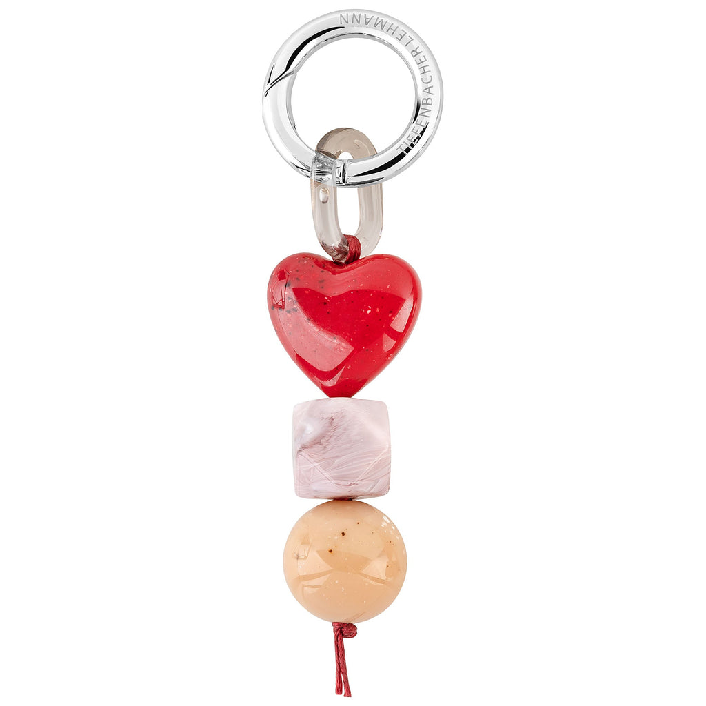 KEY RING & BAG CHARM - love - choose your hardware - full length view - TIEFENBACHER LEHMANN