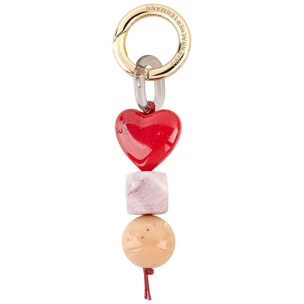 KEY RING & BAG CHARM - love - colourful design - full length view - TIEFENBACHER LEHMANN