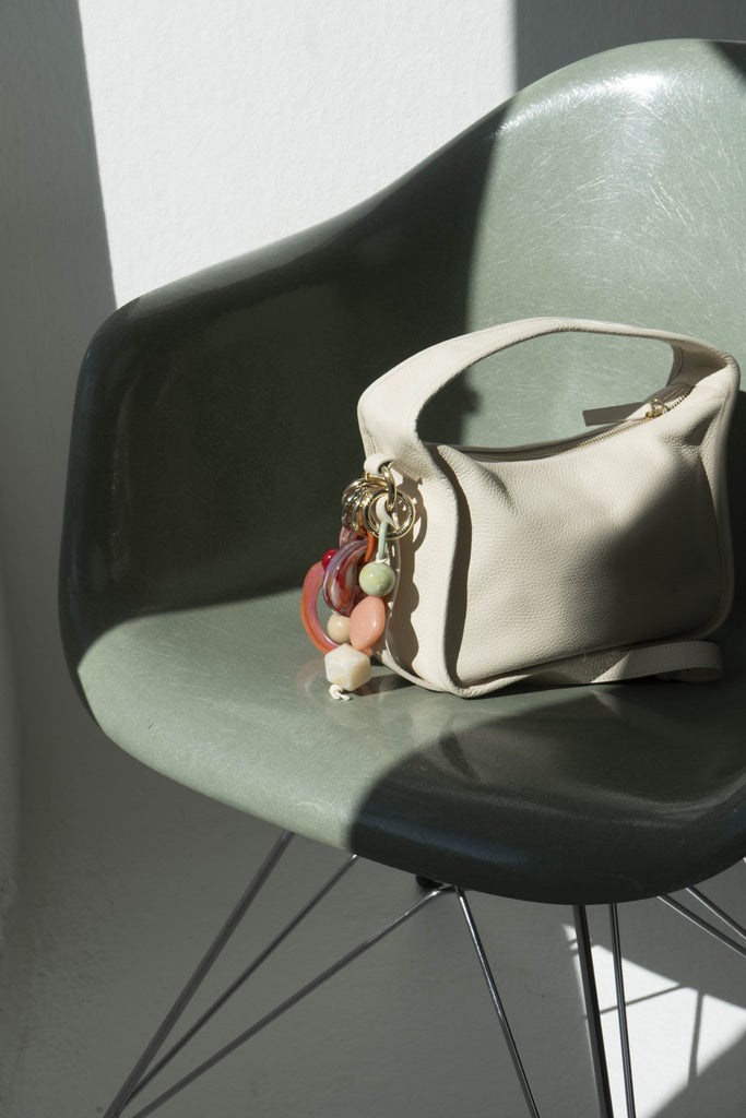 KEY RING & BAG CHARM - paradise - BRIOCHE BAG midi cream - TIEFENBACHER LEHMANN