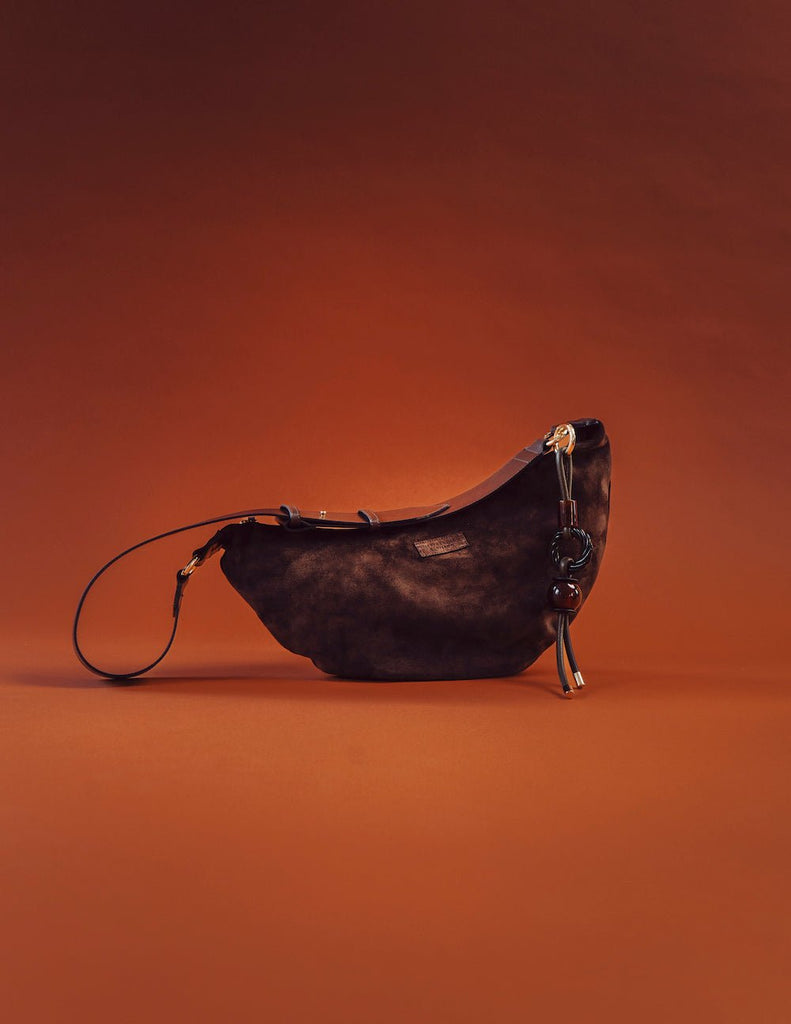 MOON BAG chocolate - light gold - mood - crossbody bag - TIEFENBACHER LEHMANN