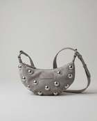 MOON BAG mini light grey - bubble silver
